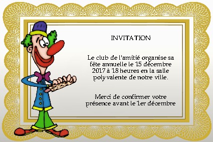 An invitation card for a child's birthday party.